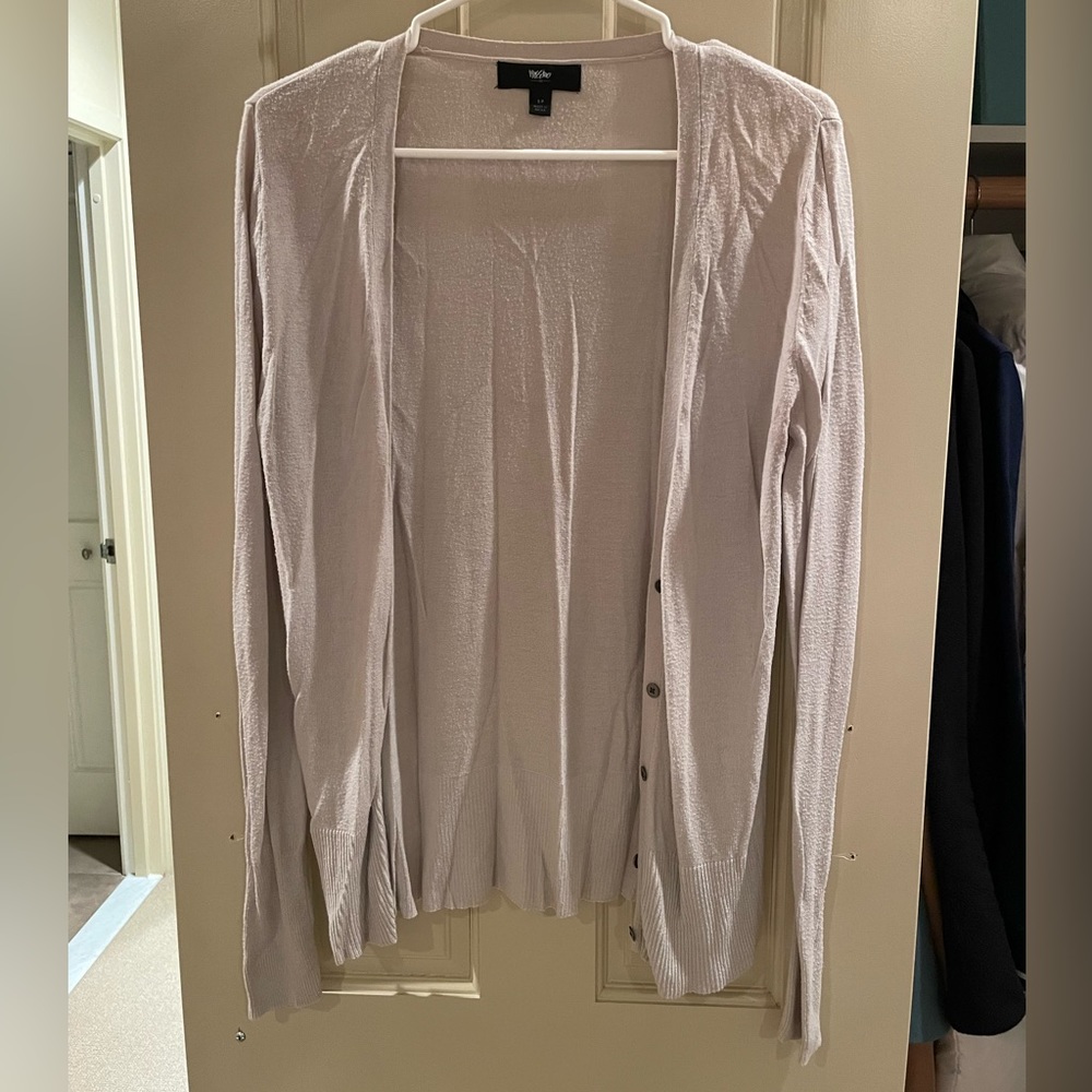 Mossimo tan / cream long sleeve cardigan, small